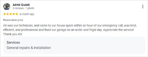 garage door sales near me