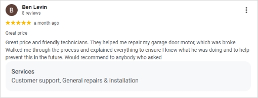 garage door company near me