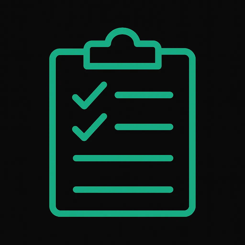 Clipboard with checklist and checkmarks, symbolizing organization and task management for small businesses using automation to enhance lead capture and sales efficiency.