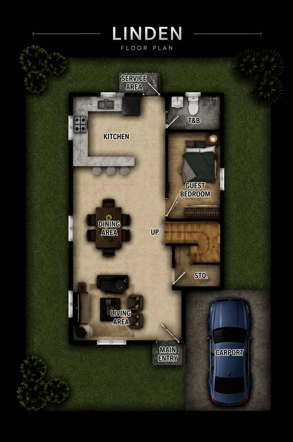 Detailed architectural floor plan showing the layout