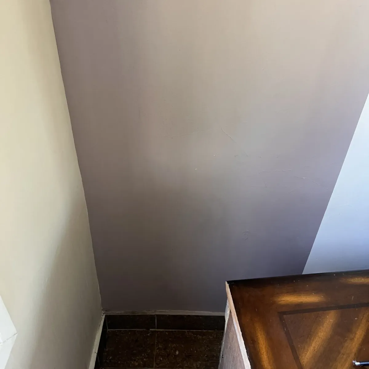 Mould Behind Bedside Table After Treatment