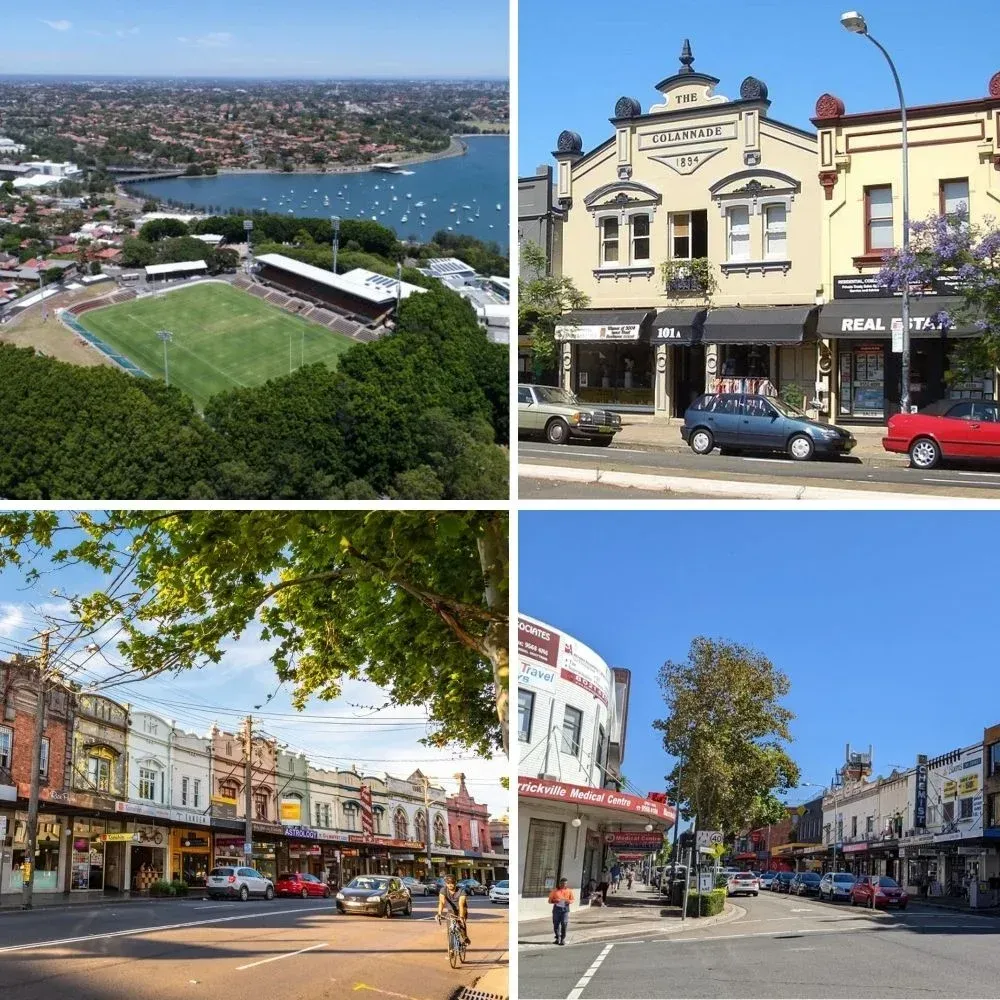 Iconic Inner West Sydney streets and landmarks representing professional flood and water restoration.