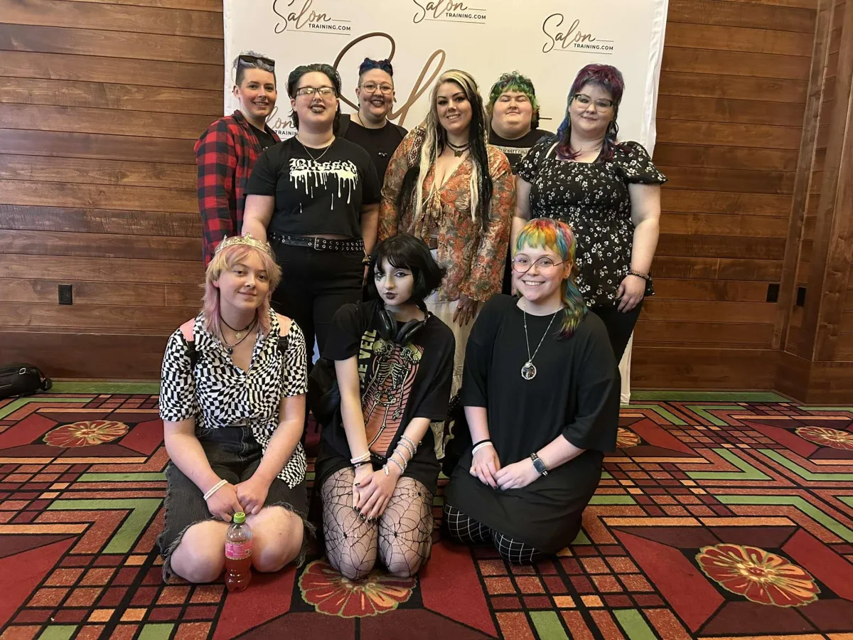 our entire staff at a hair show