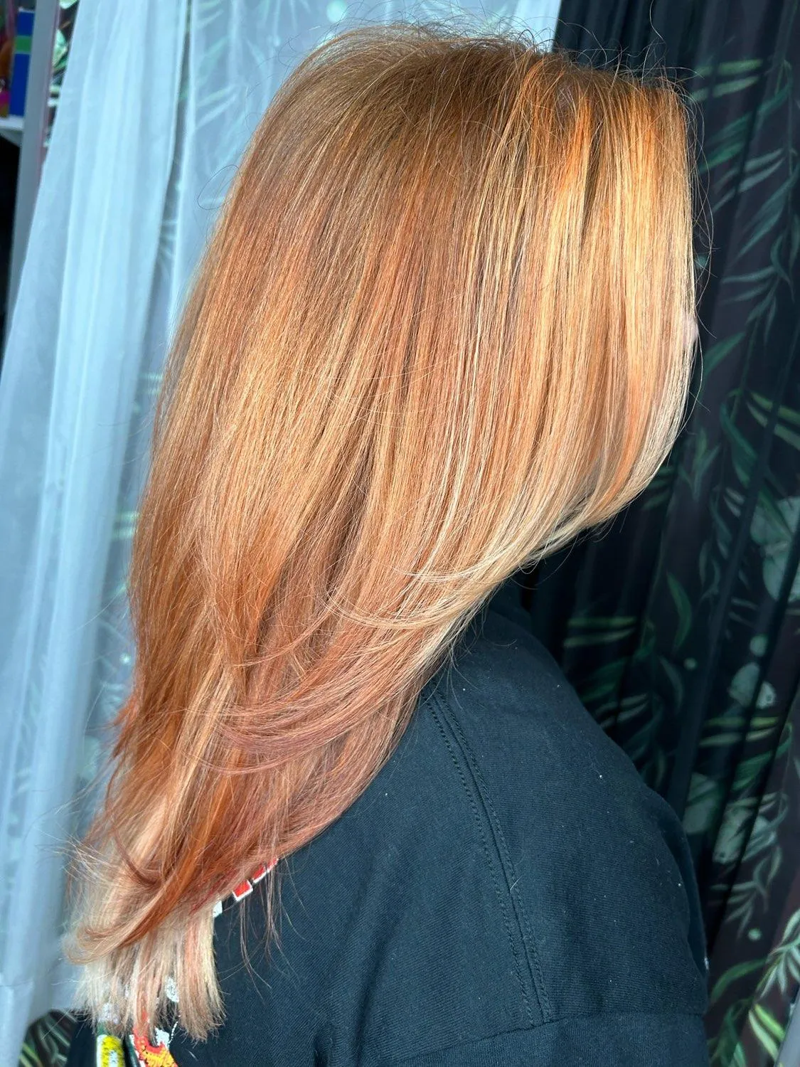 Butterfly Haircut on Copper Hair