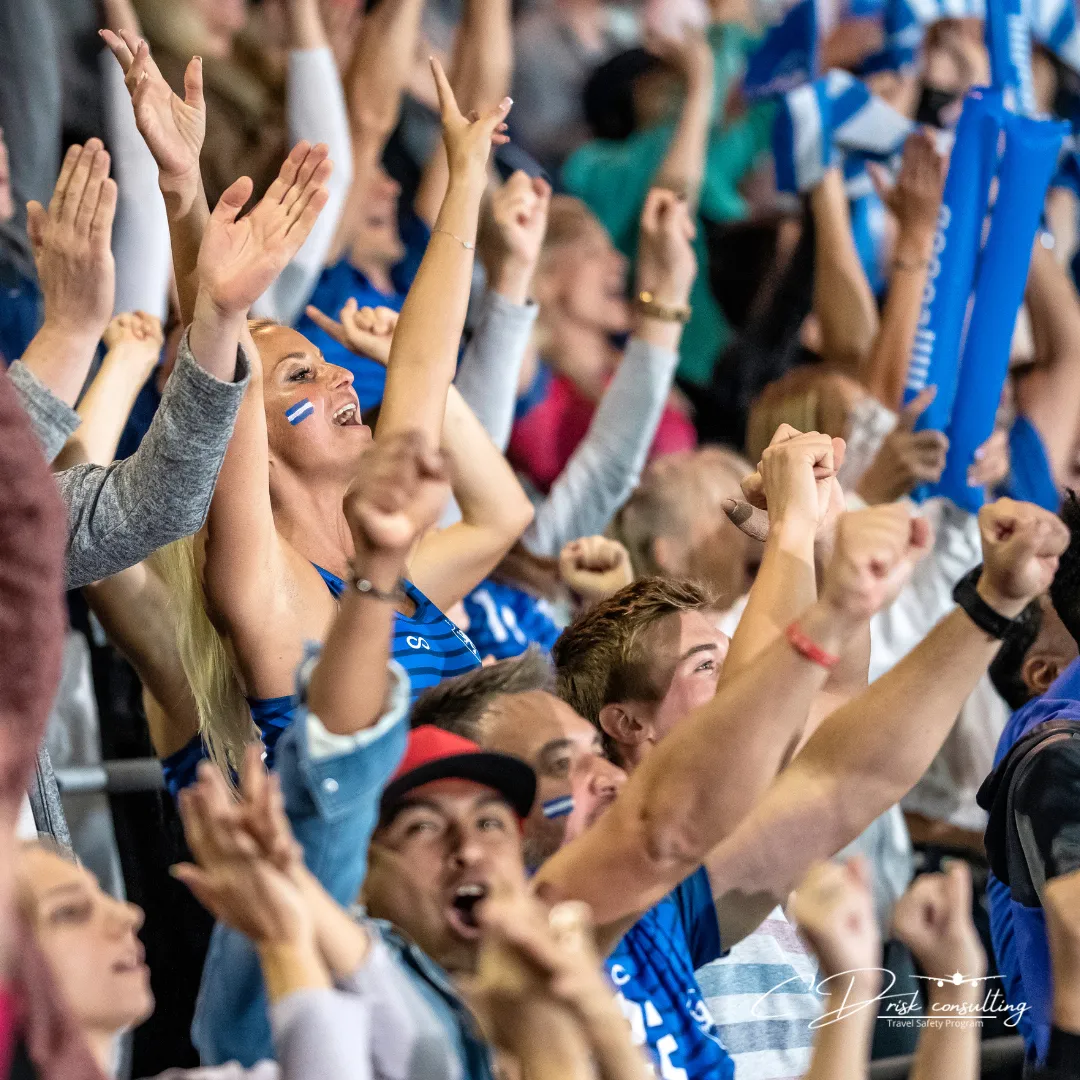 Sports crowd cheering