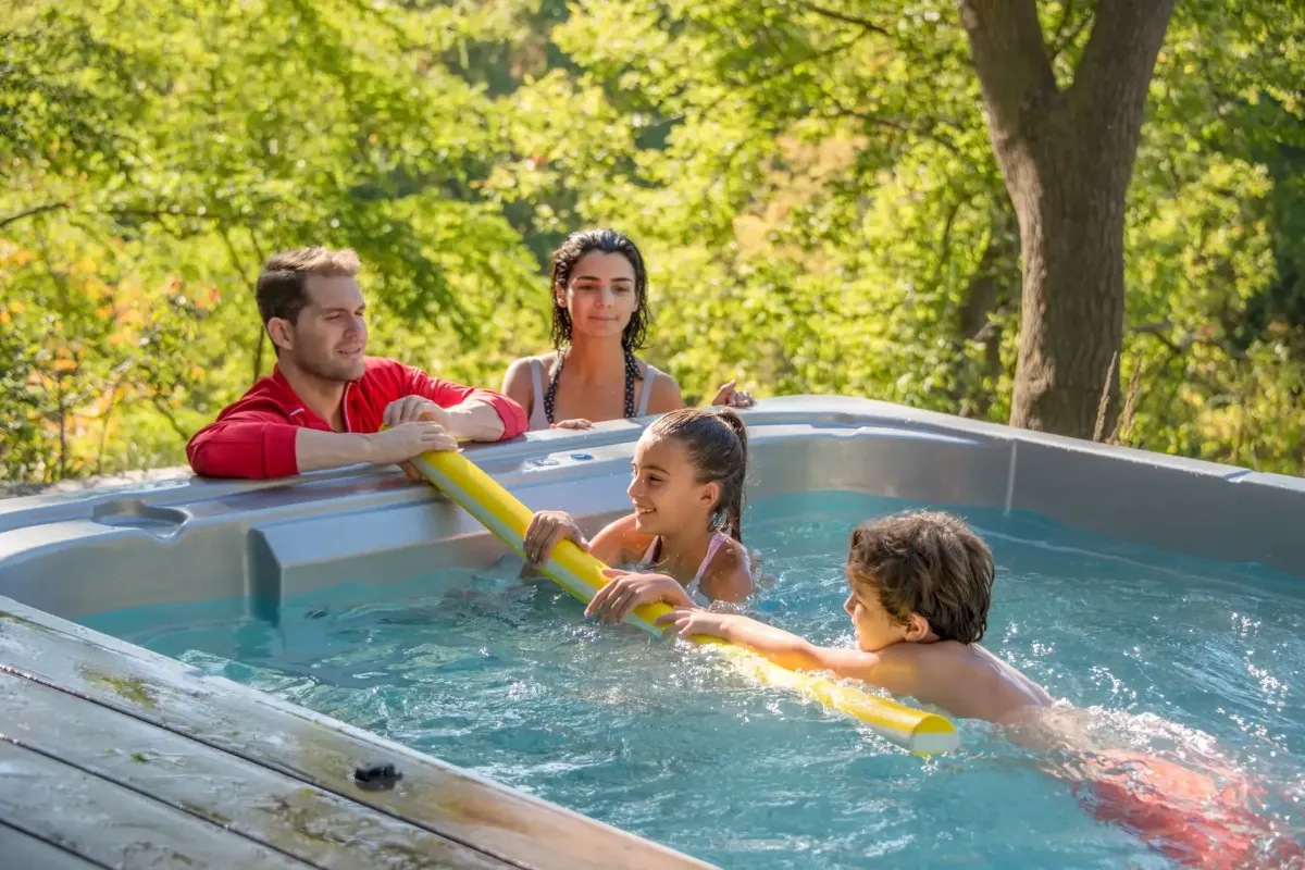 hydropool swim spa lifestyle outdoor
