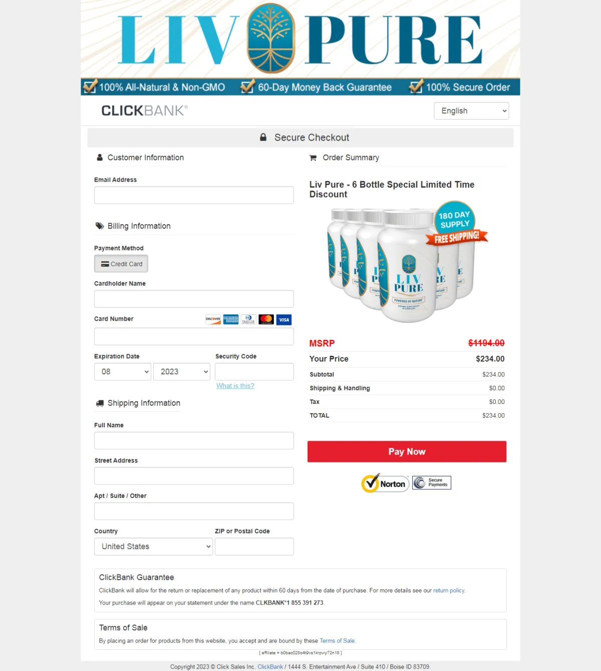 Liv Pure Secure Check Out 