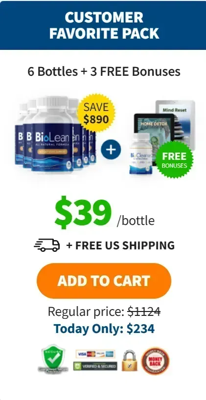 Buy biolean 6 Bottles