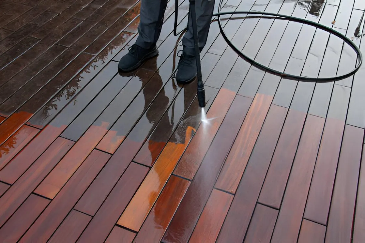 deck and patio power washing service for residential home in Dallas TX
