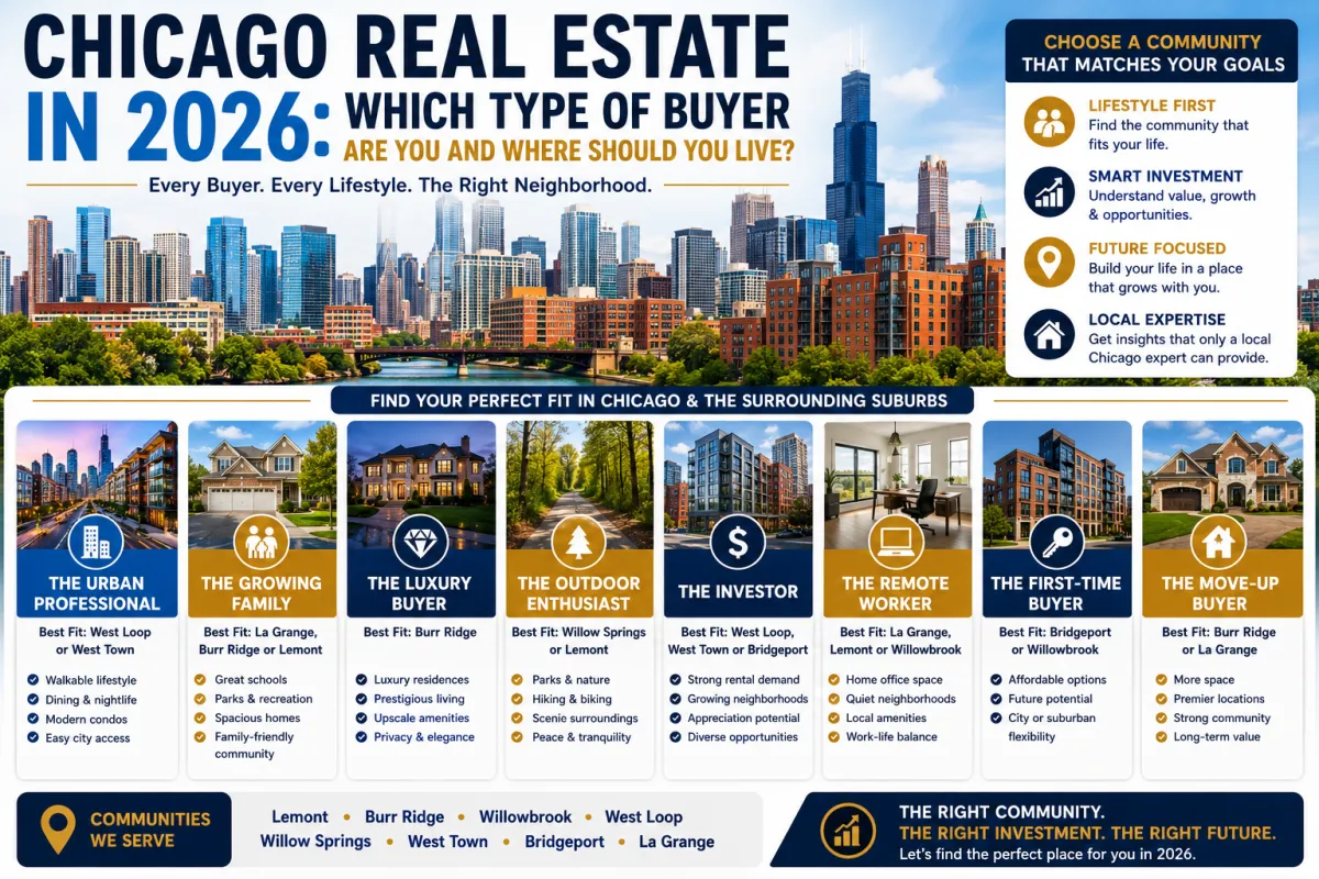 Chicago real estate guide for 2026 comparing the best neighborhoods and suburbs for buyers, investors, families, and professionals