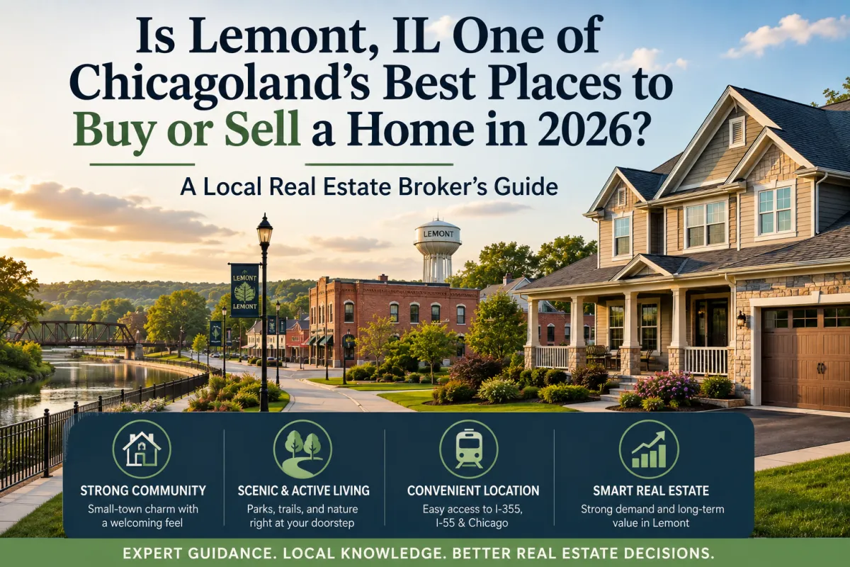 Beautiful homes in Lemont IL showcasing smart home buying and selling opportunities with Top Real Estate Broker Mark Raffaelli in 2026