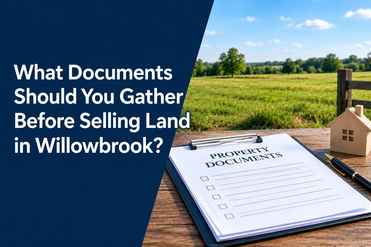 Documents to prepare before selling vacant land in Willowbrook Illinois