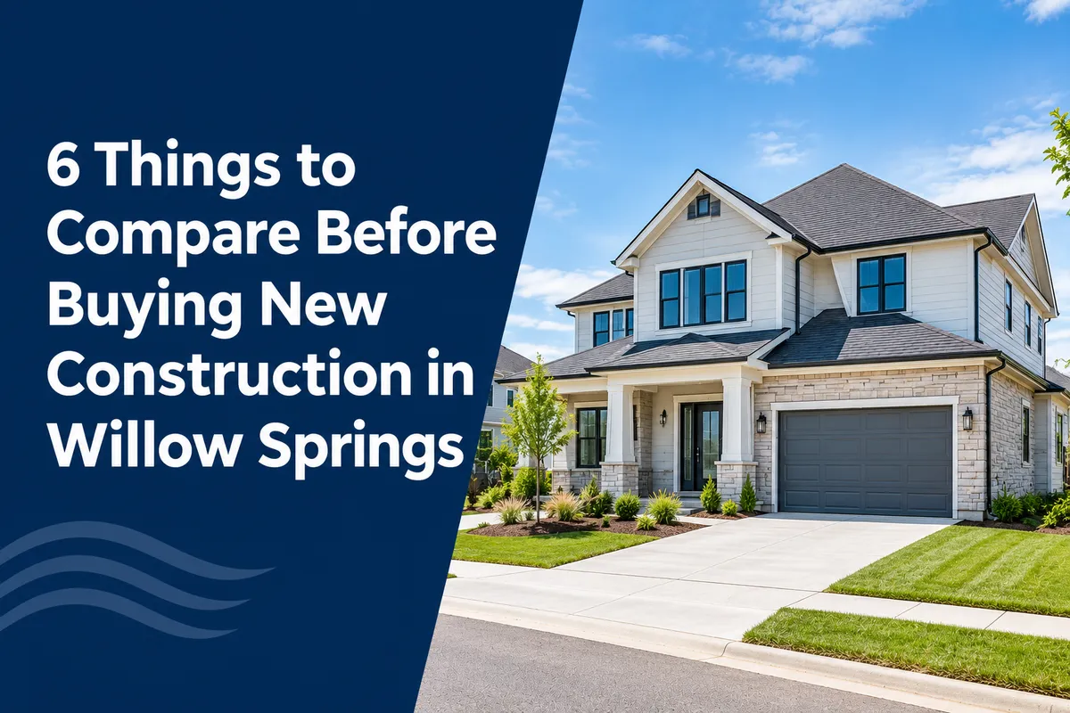 New construction homes in Willow Springs with features for buyers to compare