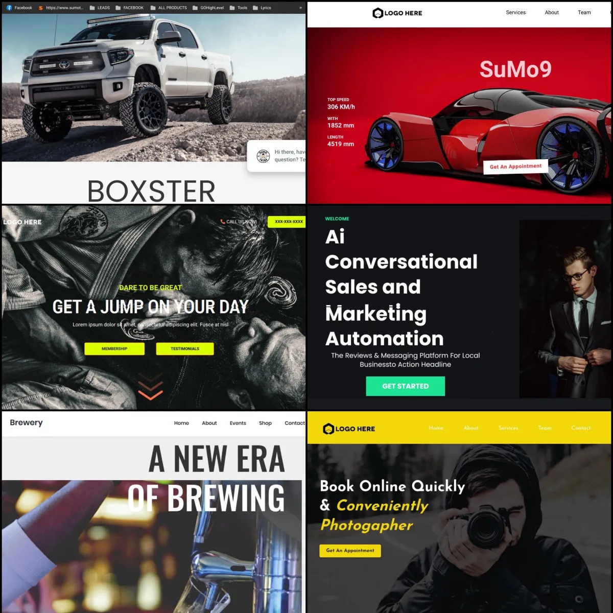 SumoTribe Example Websites