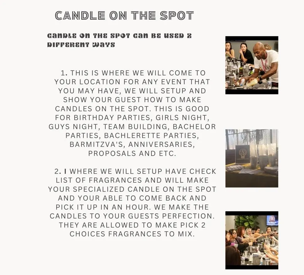 candle on the spot