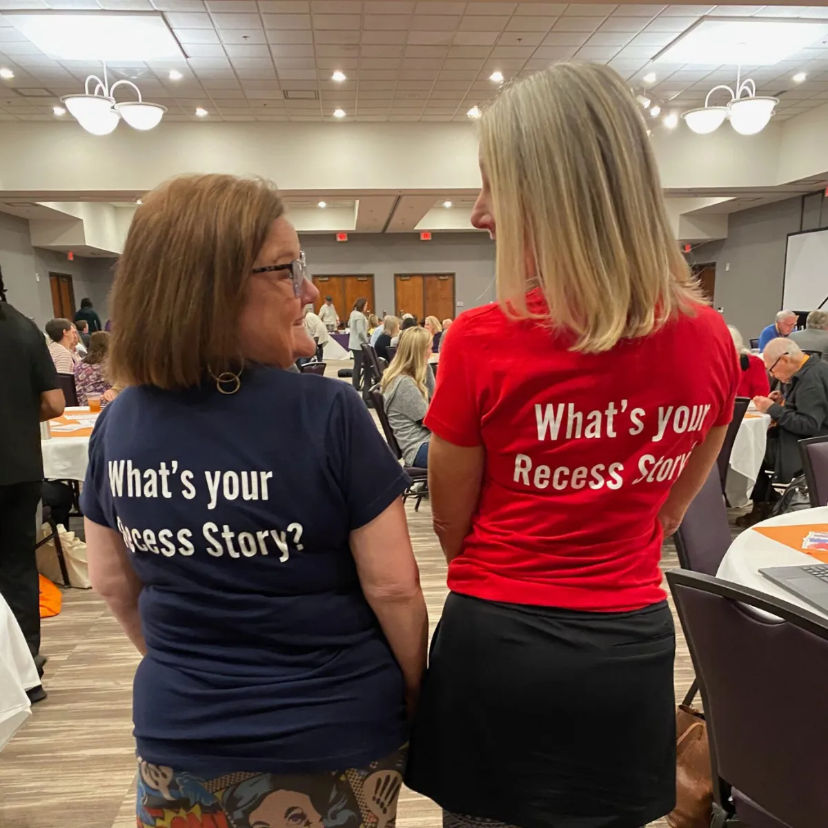 Dr. R and Dr. B speaking about recess