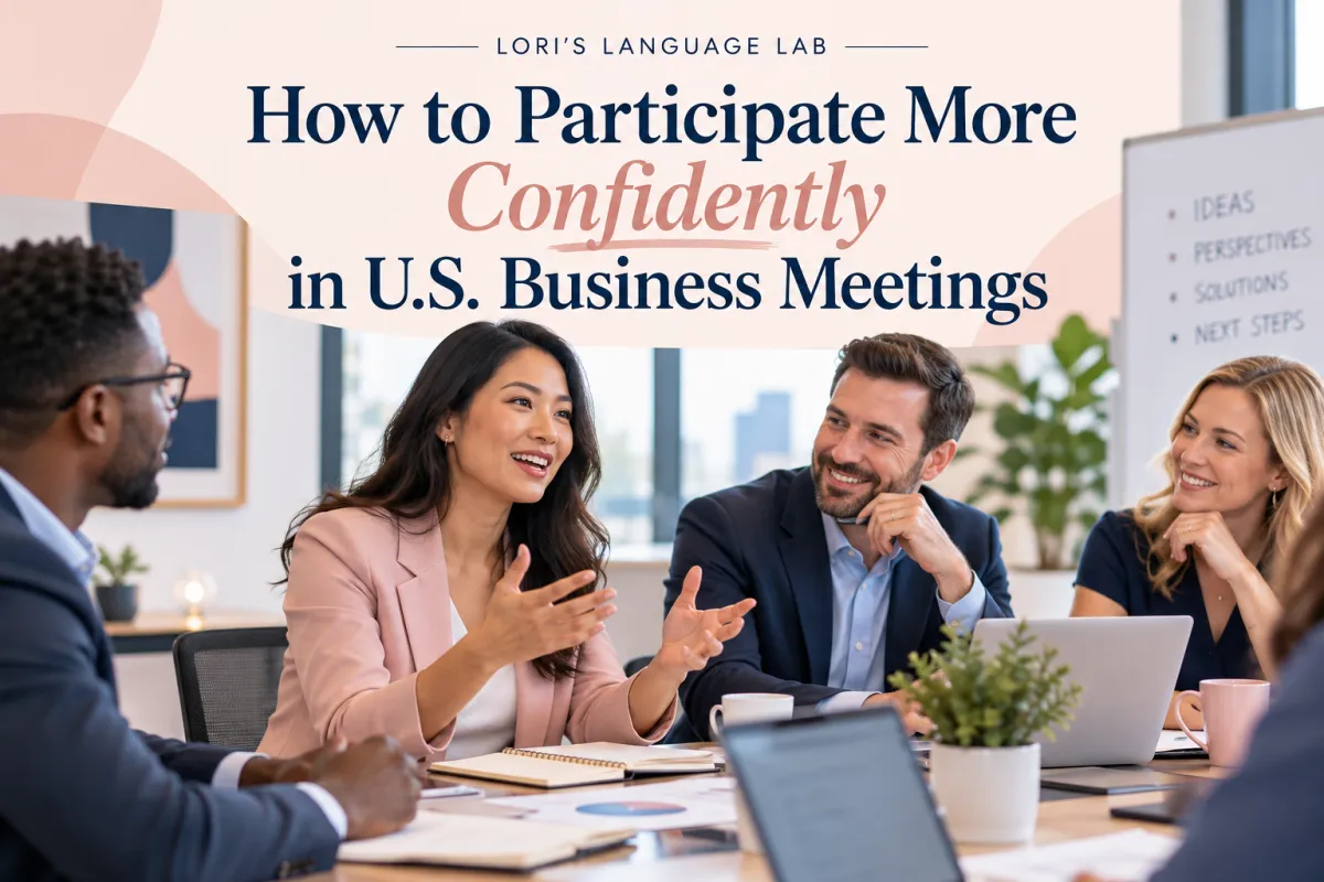International professionals participating confidently in a U.S. business meeting