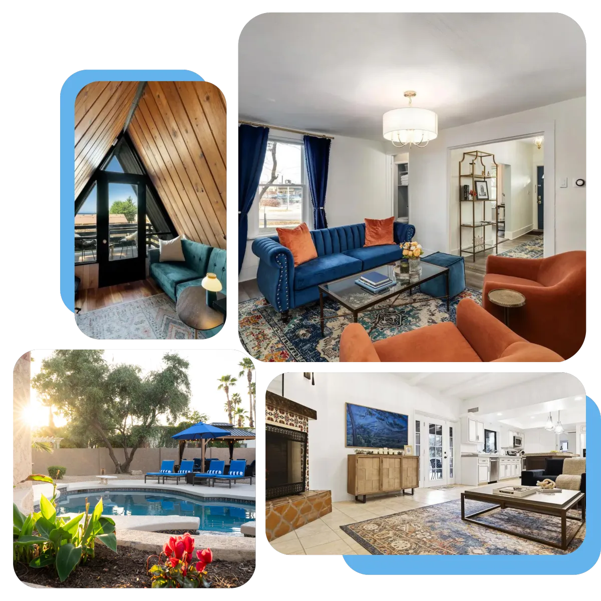 Vivian Stays properties - The Blue Arbor, Falcon Cove Retreat, and Casa Flora - promise relaxation, enjoyment, and wonder in every detail. Experience exceptional service and create memorable moments in our beautifully crafted spaces.