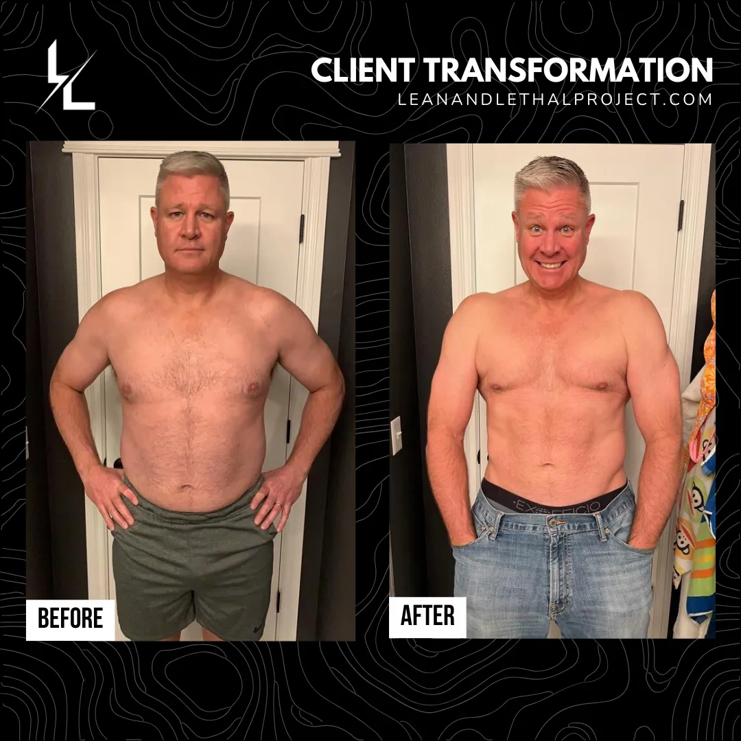 Busy man fat loss transformation