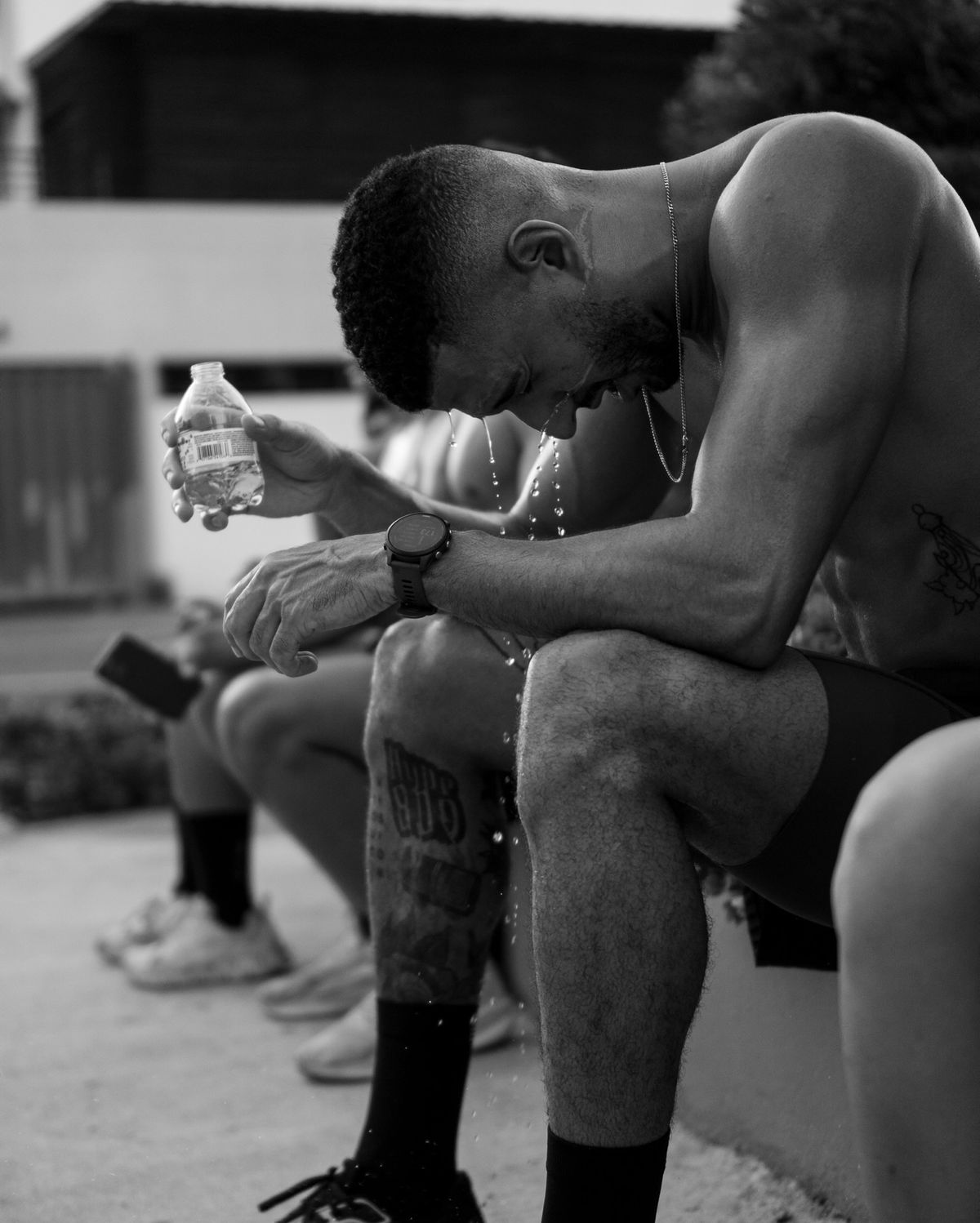 Tactical training or intense workout visual