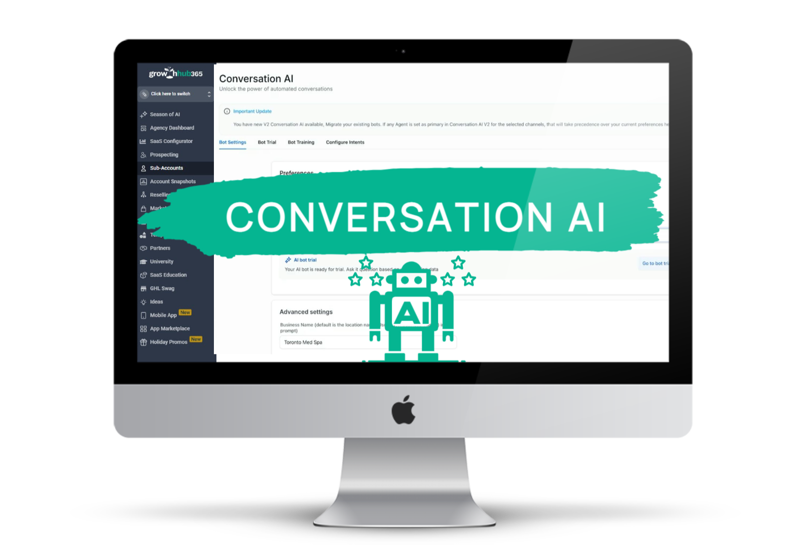 Conversation AI with GrowthHub365