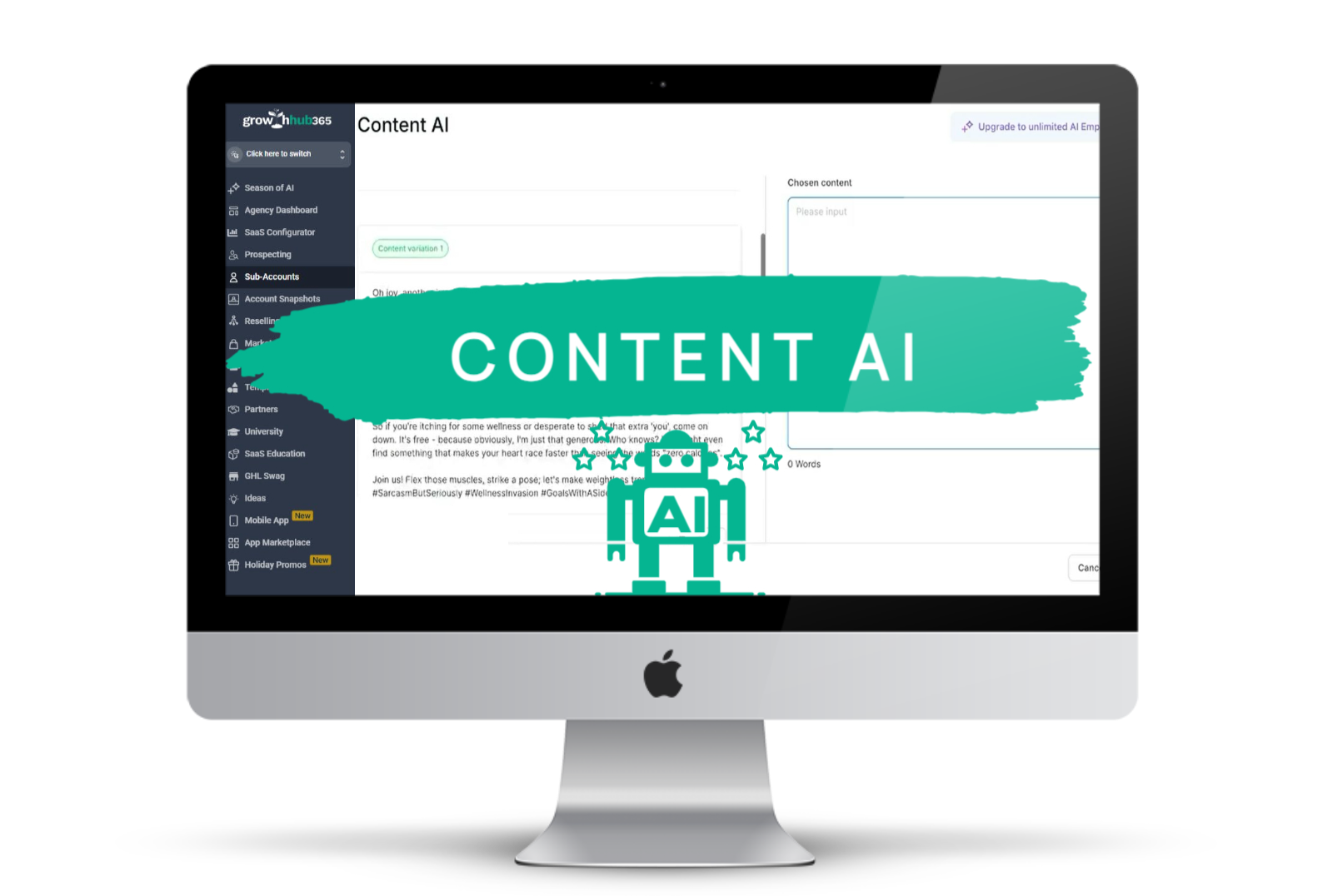 Content AI with GrowthHub365