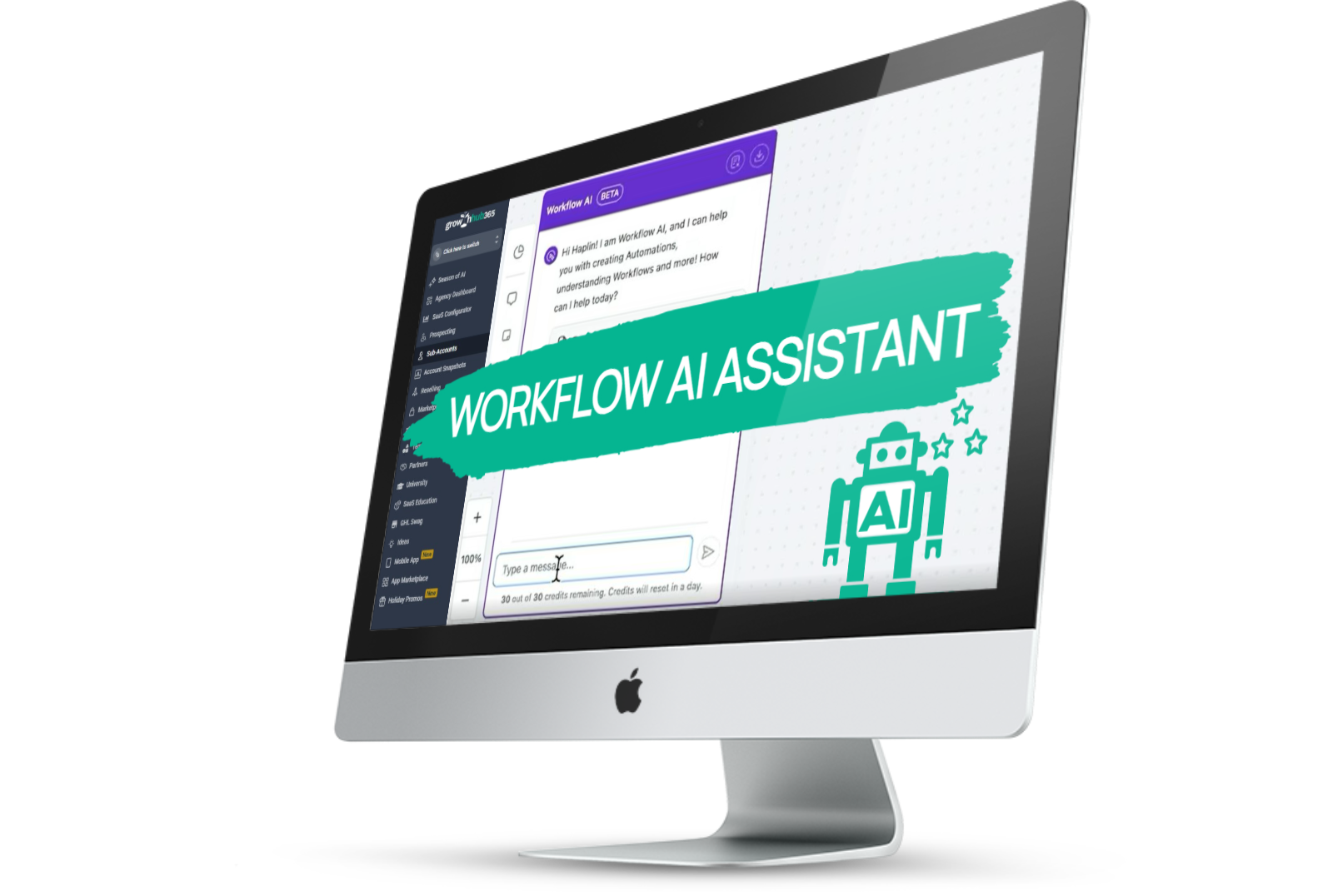 Workflow AI Assistant with GrowthHub365