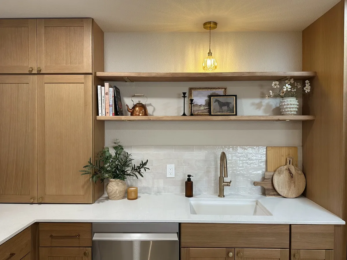 kitchen island ideas with counter seating and pendant lights in a Colorado home