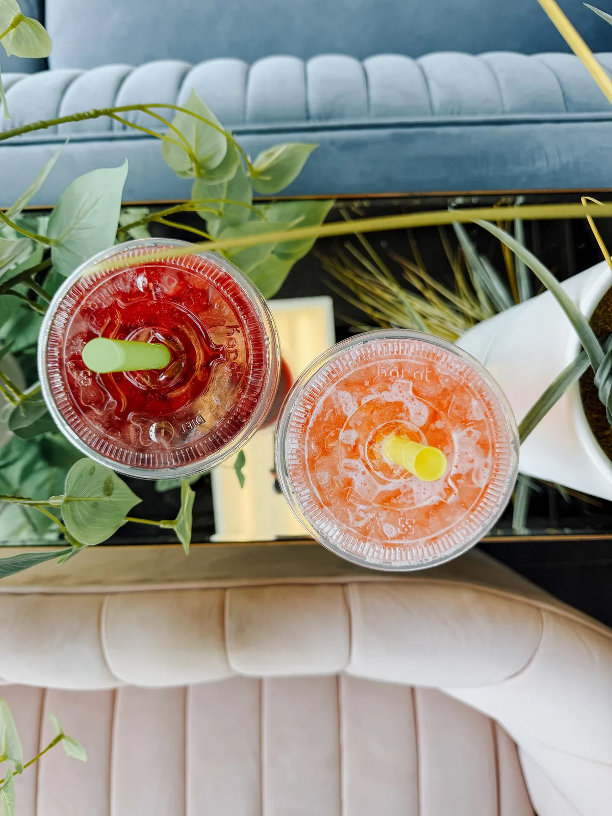 Two BLEND West energy teas from above