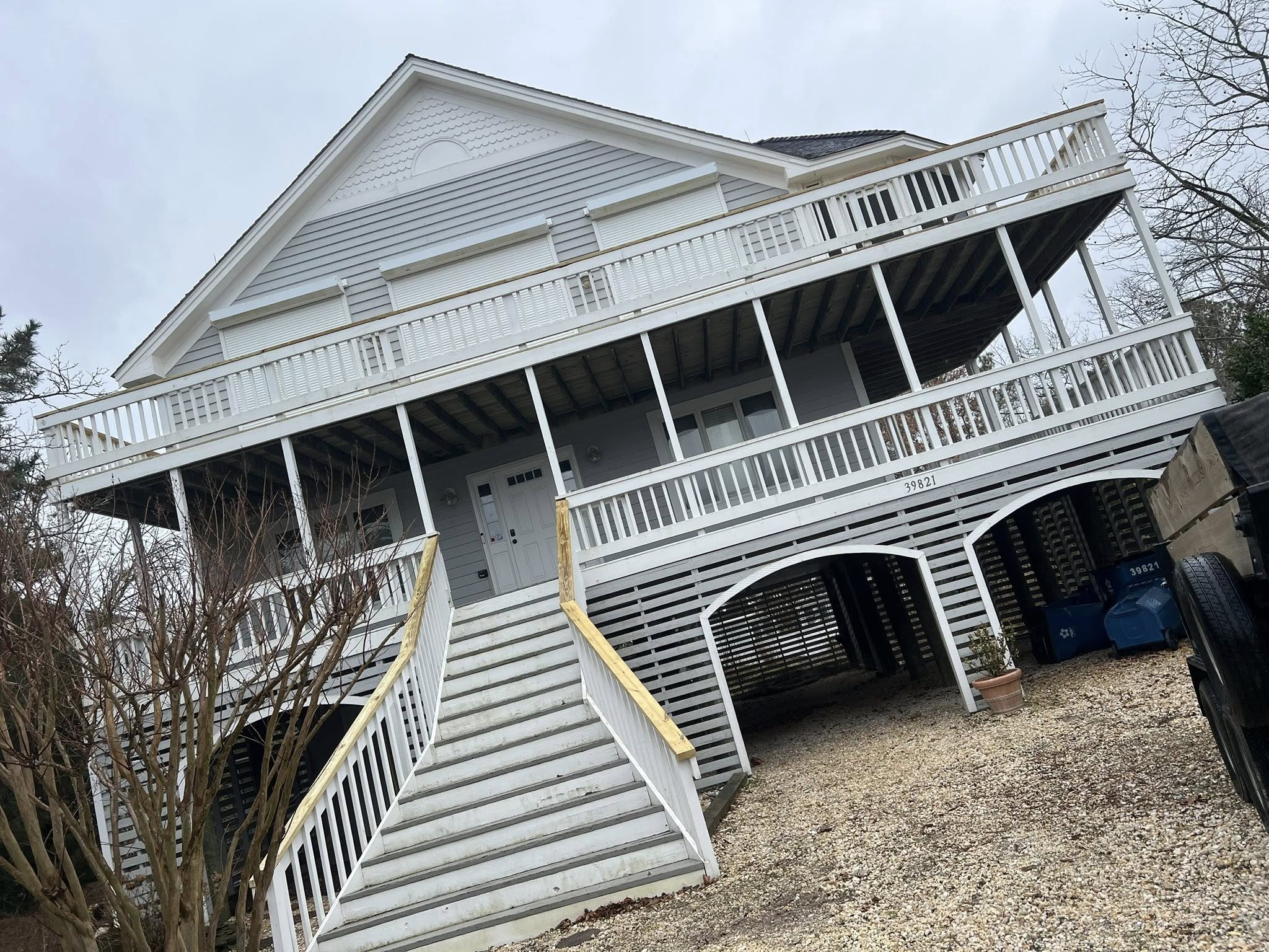 Custom deck installation and construction in Lewes Delaware backyard project