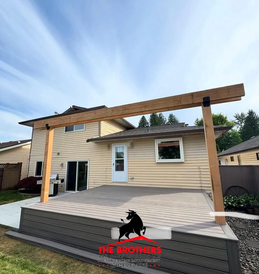 Custom pergola and deck installation for outdoor living space in Lewes Delaware