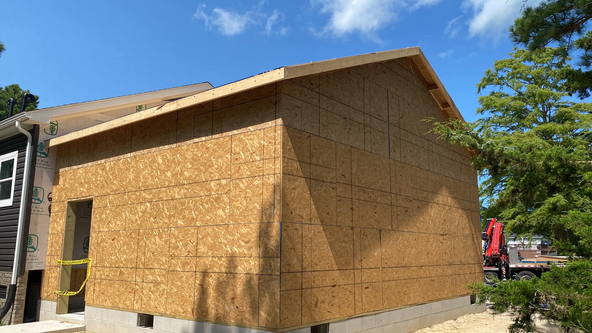 New construction shed or structure with plywood sheathing in Lewes Delaware