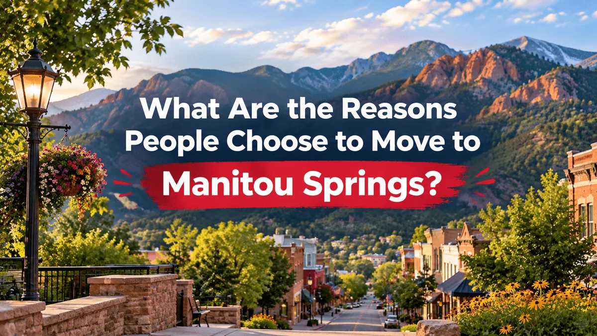 Mountain homes and scenic surroundings in Manitou Springs, Colorado