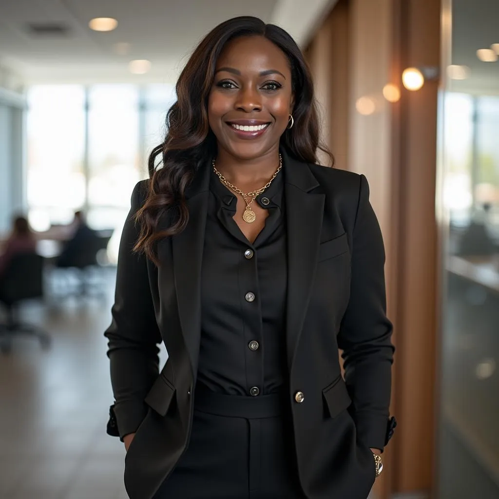 A business owner confidently stepping onto a digital path illuminated by blue and teal lights, symbolizing the start of a brand transformation journey.
