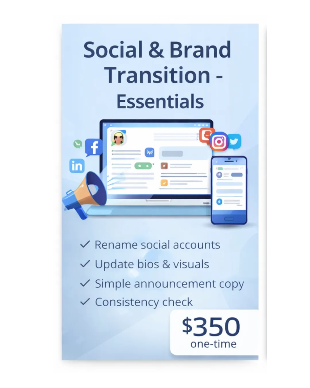 Social media dashboard icon for Option A