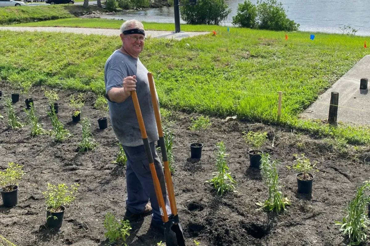 Grounds maintenance team at work