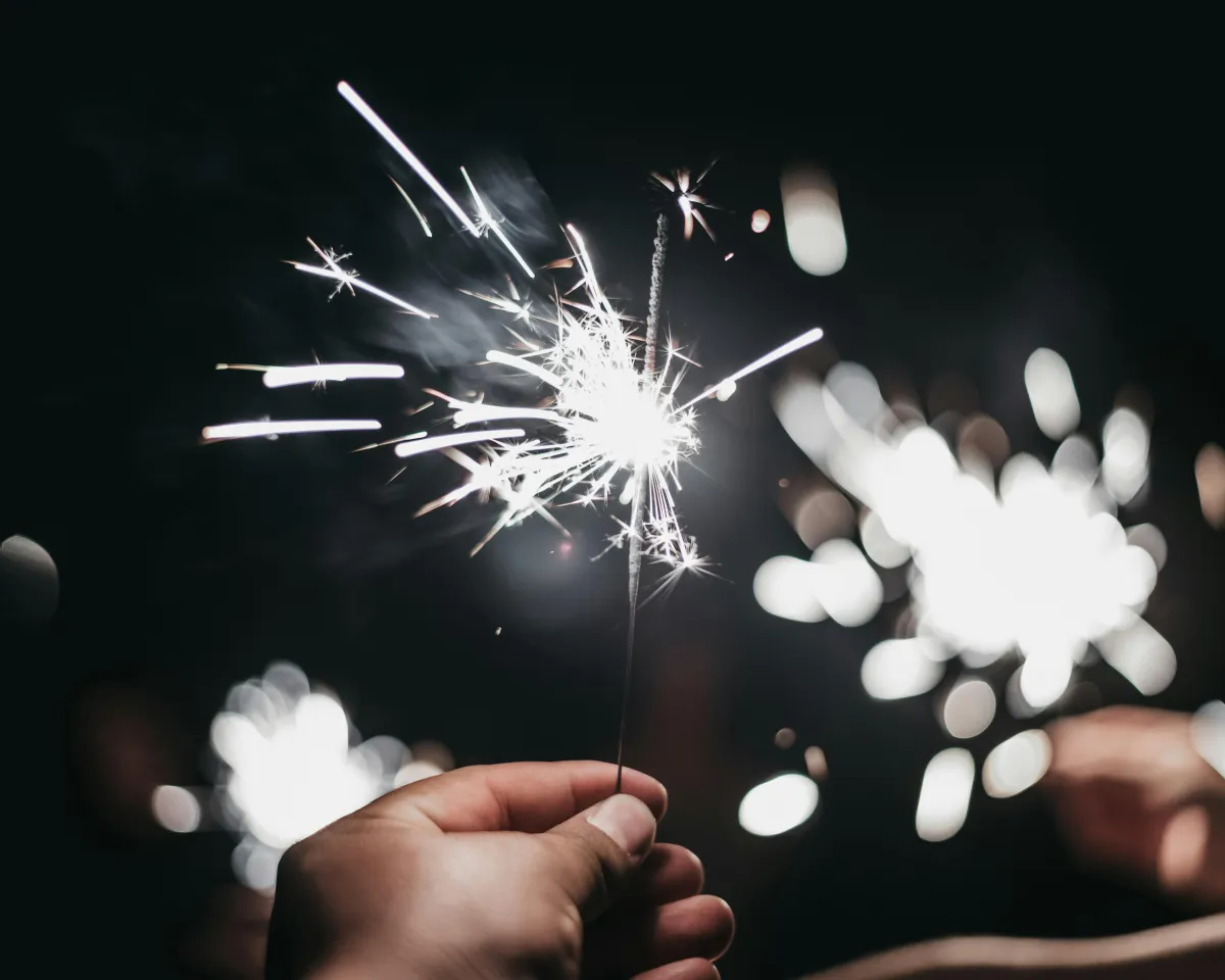 It's a lit sparkler. Coz we spark joy! Get it? (Image thanks to Brent Godwin on Unsplash.)