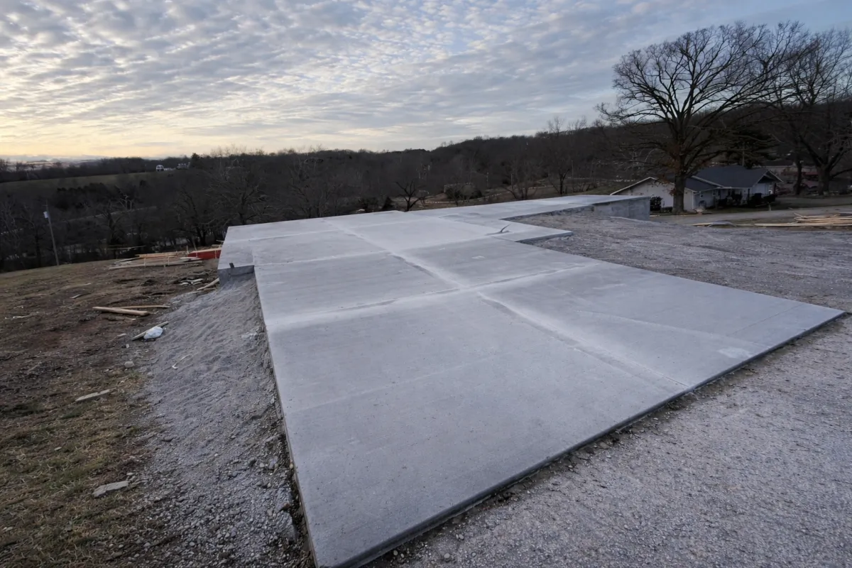 Concrete driveway replacement project in Northwest Arkansas