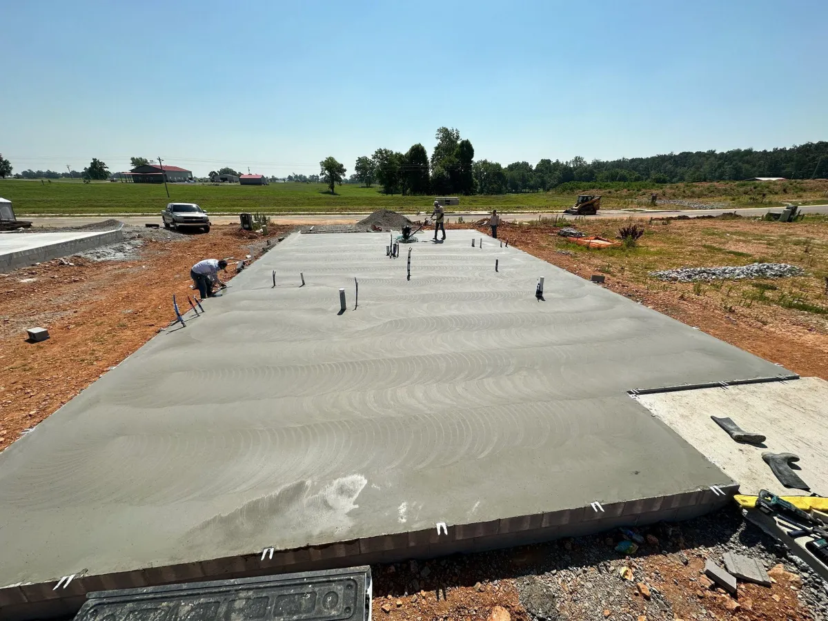Concrete foundation contractor in Springdale AR residential slab foundation installation