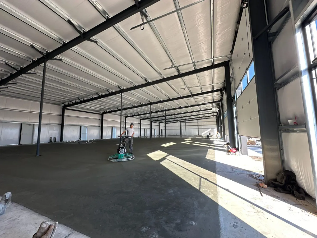 Reinforced concrete foundation with rebar grid preparation in Northwest Arkansas