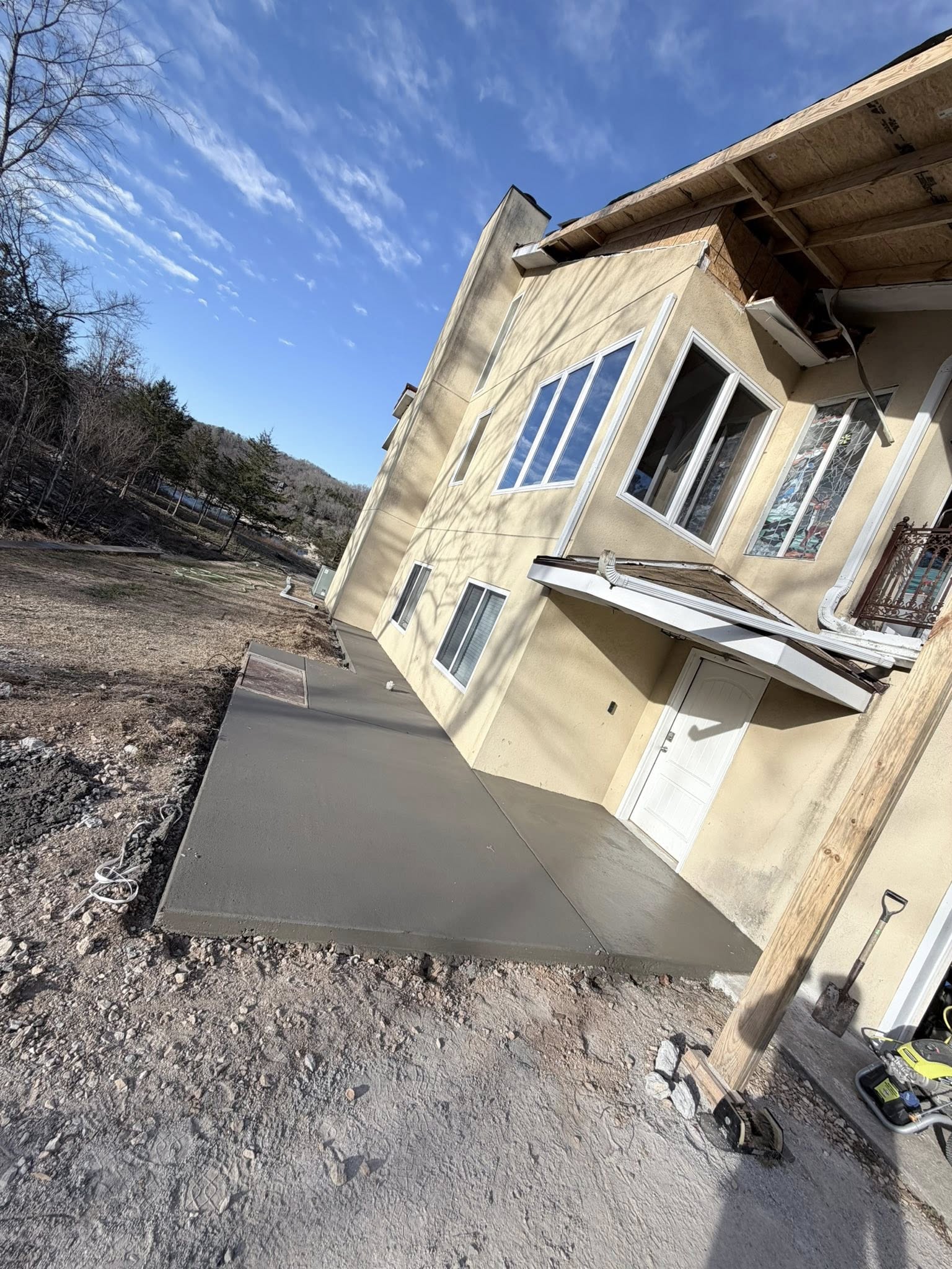 New concrete slab replacement project in Northwest Arkansas residential property