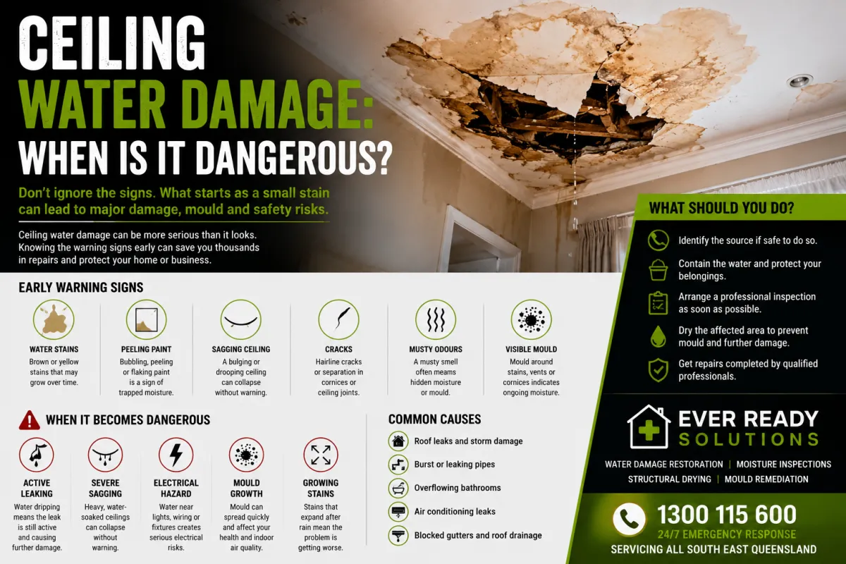 Ceiling Water Damage: When Is It Dangerous?