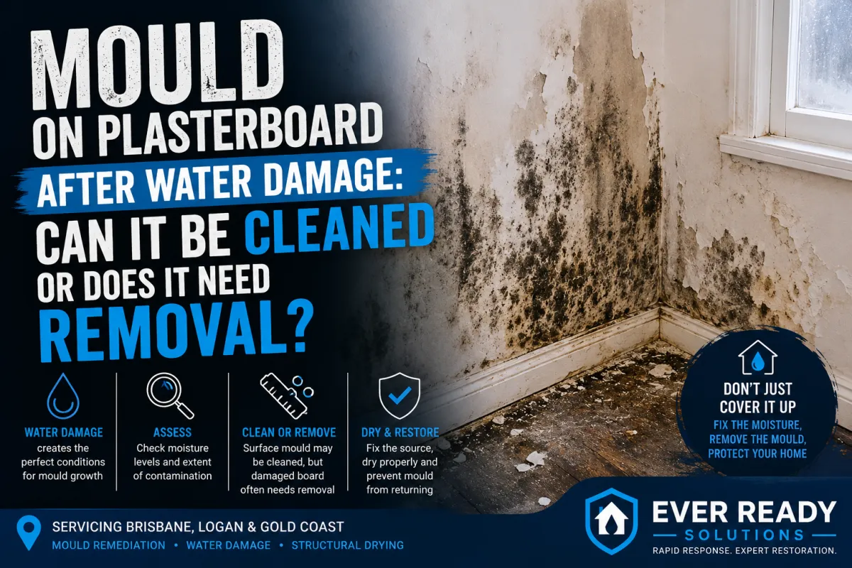 Mould on Plasterboard After Water Damage: Can It Be Cleaned or Does It Need Removal?