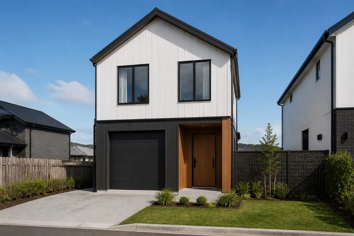The Townhouse, a narrow two-storey 3-bedroom home by MH Builders, artist's impression