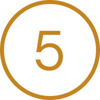 Step 5 process circle badge representing the first stage of MPower Global's AI-powered sales onboarding and lead nurturing workflow