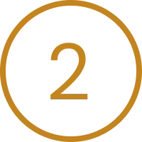 Step 2 process circle badge representing the first stage of MPower Global's AI-powered sales onboarding and lead nurturing workflow