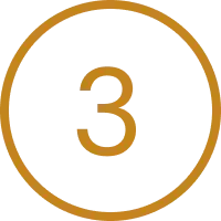 Step 3 process circle badge representing the first stage of MPower Global's AI-powered sales onboarding and lead nurturing workflow