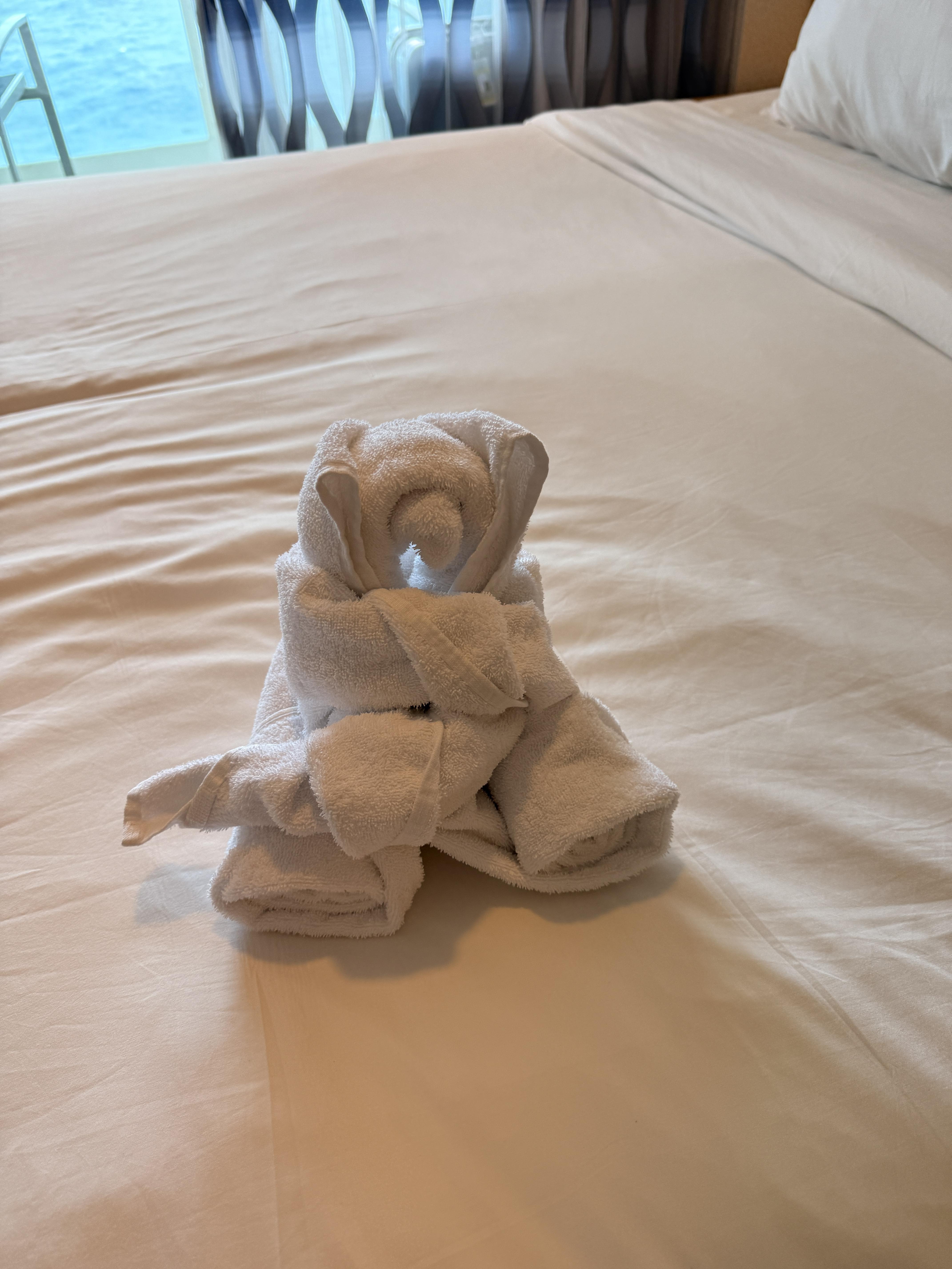 Towel Animal Bear on the Royal Caribbean Navigation of the Seas