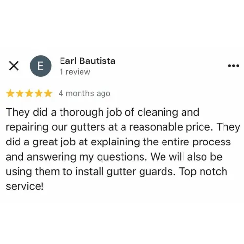 satisfied custmer gutter guard installation ponte vedra beach 