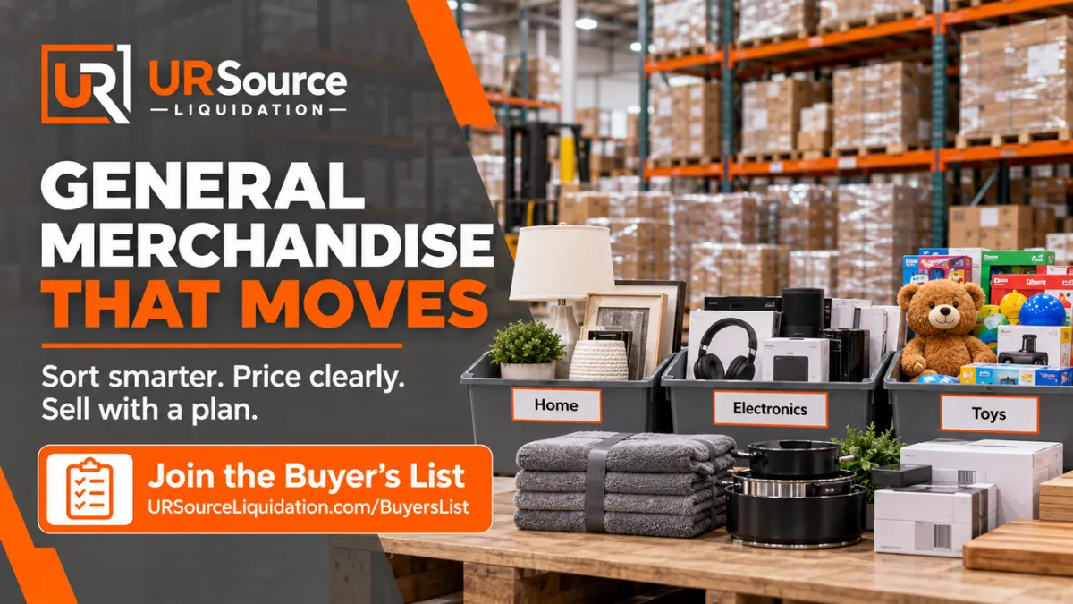 Sorting, Pricing, and Selling General Merchandise Liquidation